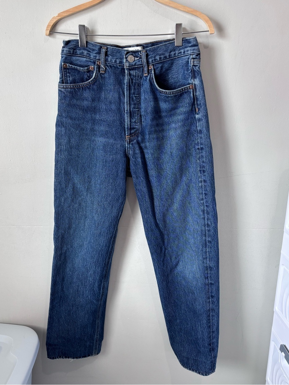 AGOLDE '90s Mid Rise Loose Fit Jeans in Tranced | Size 23